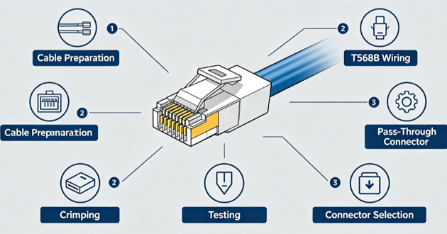 How to Connect a Cat6 RJ45 Connector Easily？